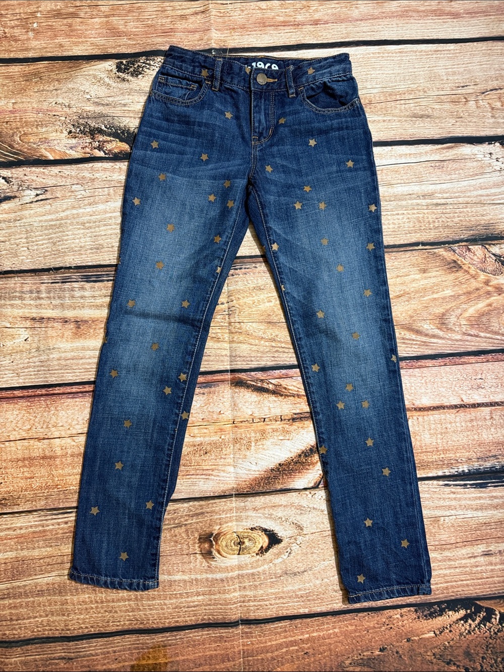 GapKids 1969 Girls Star Print Super Skinny Jeans Size 8 Regular